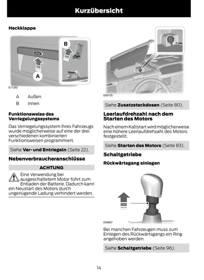 2011-2012 Ford Transit Owner's Manual | German