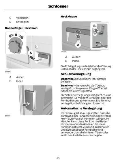 2011-2012 Ford Transit Owner's Manual | German