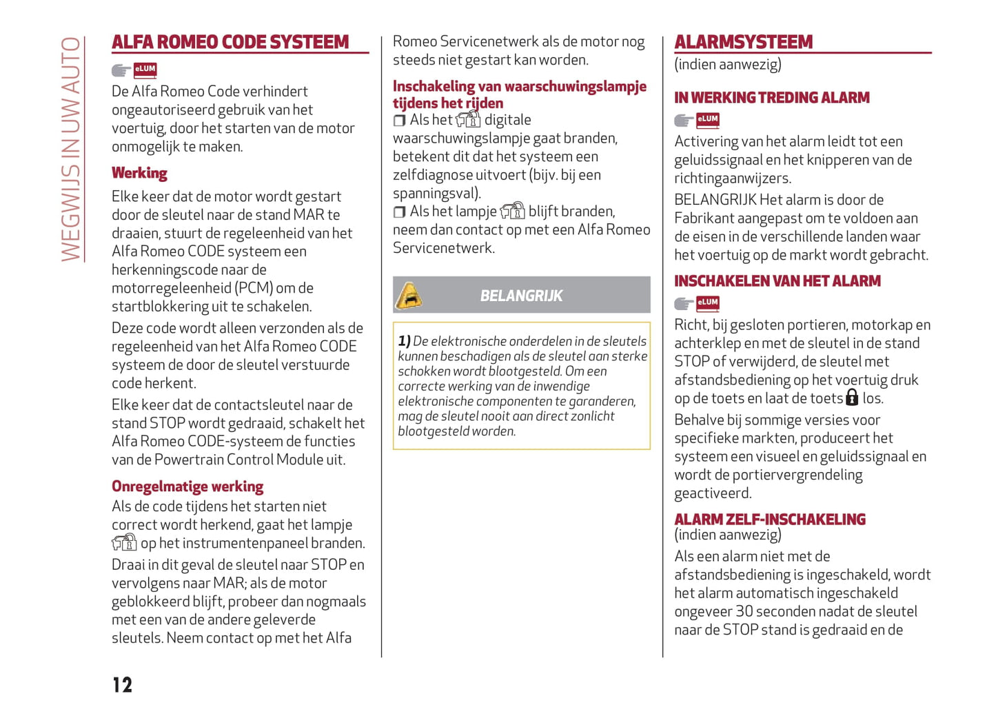 2016-2020 Alfa Romeo MiTo Owner's Manual | Dutch