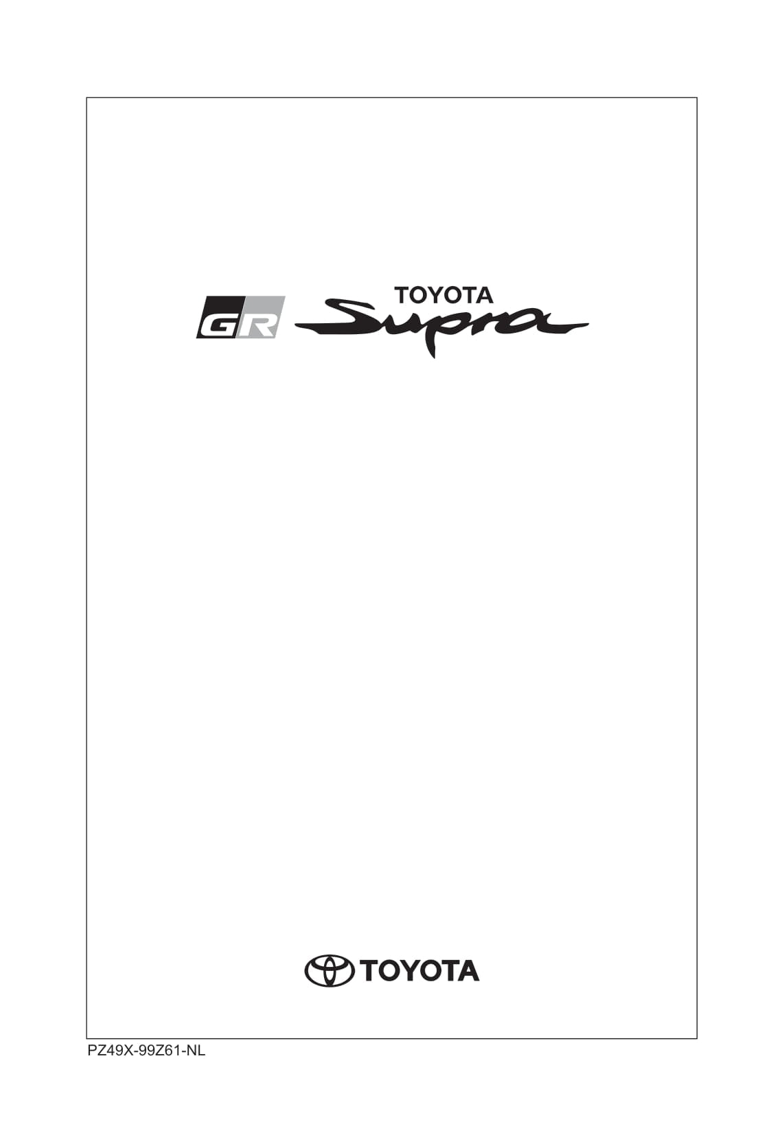 2021 Toyota Supra Owner's Manual | Dutch