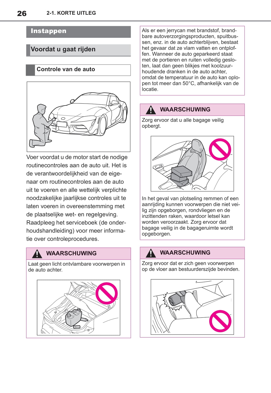 2021 Toyota Supra Owner's Manual | Dutch