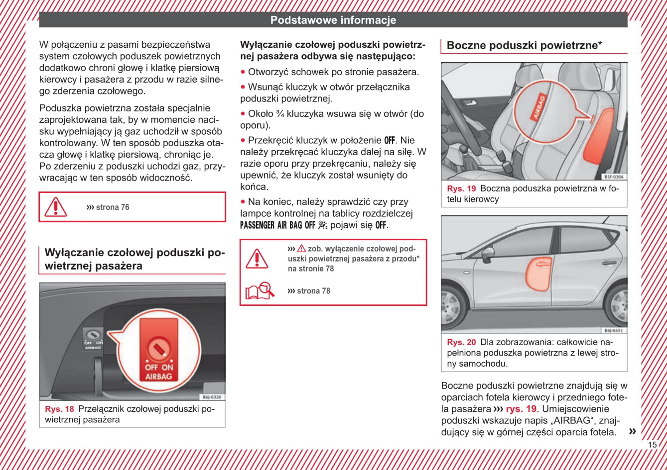 2016-2017 Seat Ibiza Owner's Manual | Polish