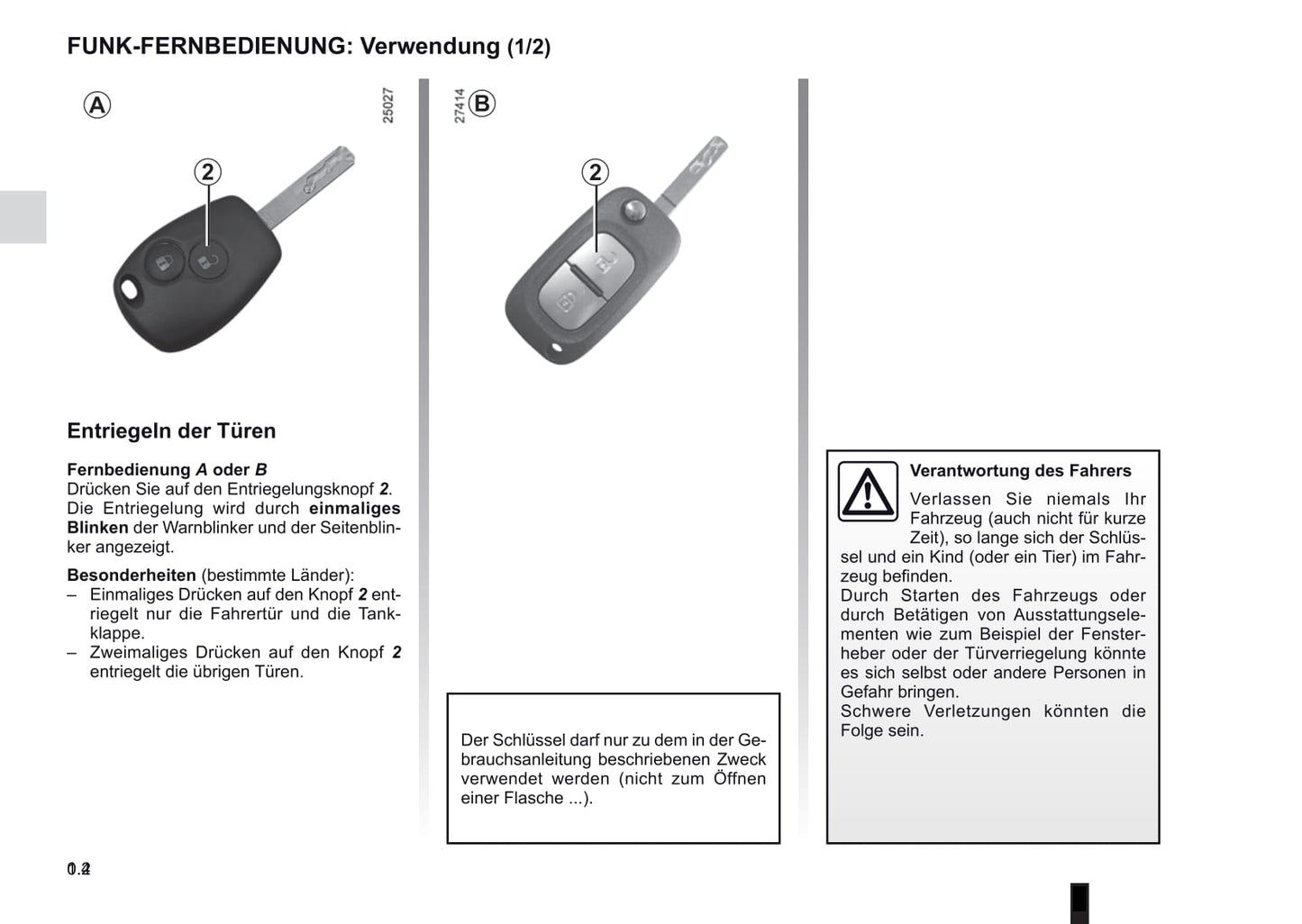 2012-2013 Renault Clio Owner's Manual | German