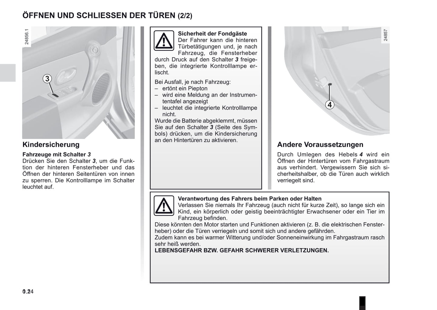 2012-2013 Renault Clio Owner's Manual | German