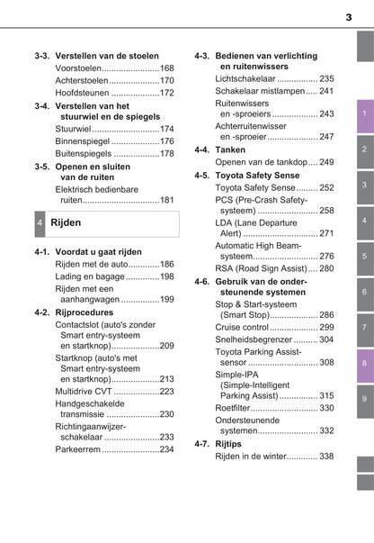 2017-2018 Toyota Auris Owner's Manual | Dutch