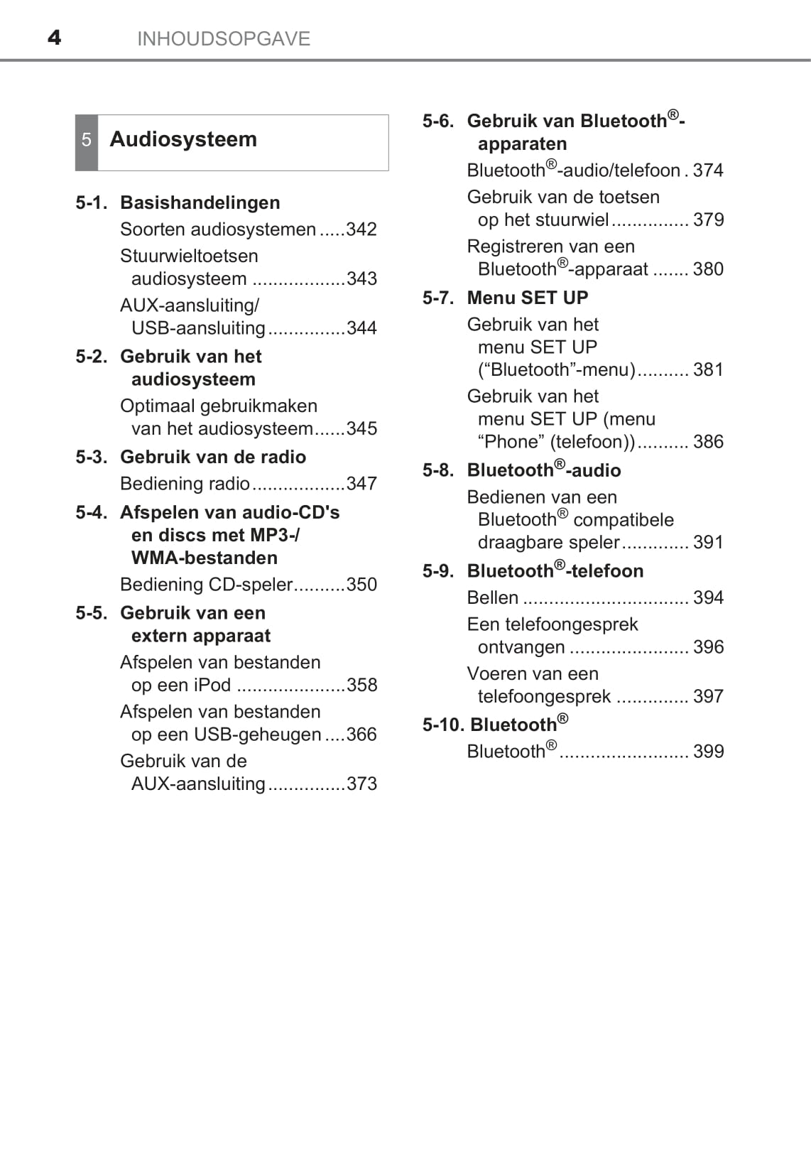 2017-2018 Toyota Auris Owner's Manual | Dutch