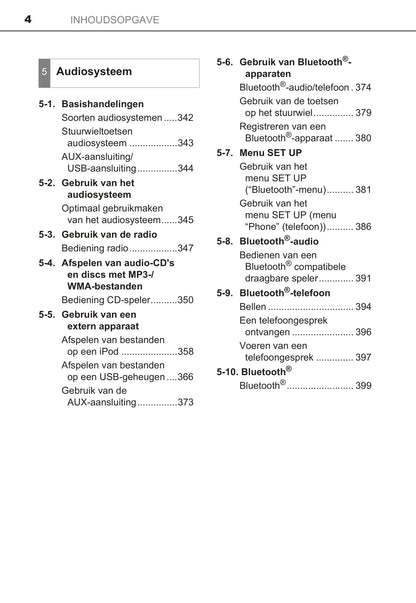 2017-2018 Toyota Auris Owner's Manual | Dutch