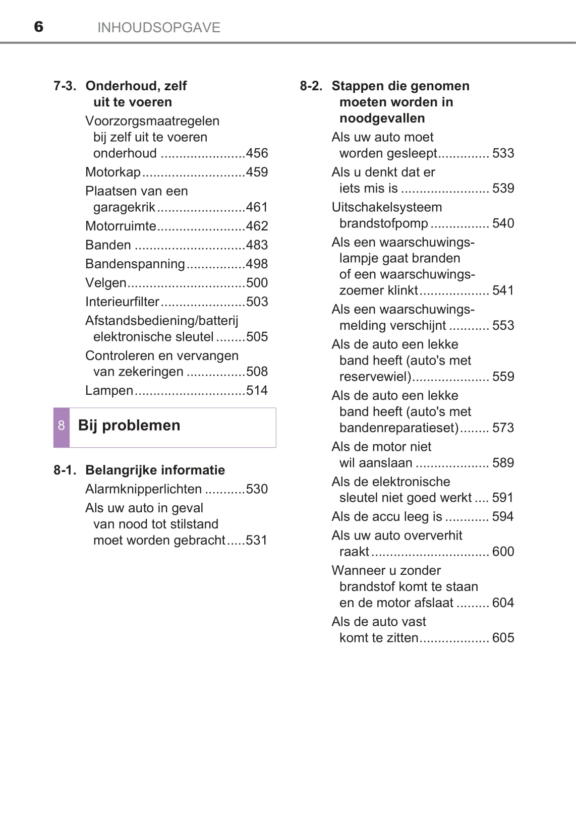 2017-2018 Toyota Auris Owner's Manual | Dutch