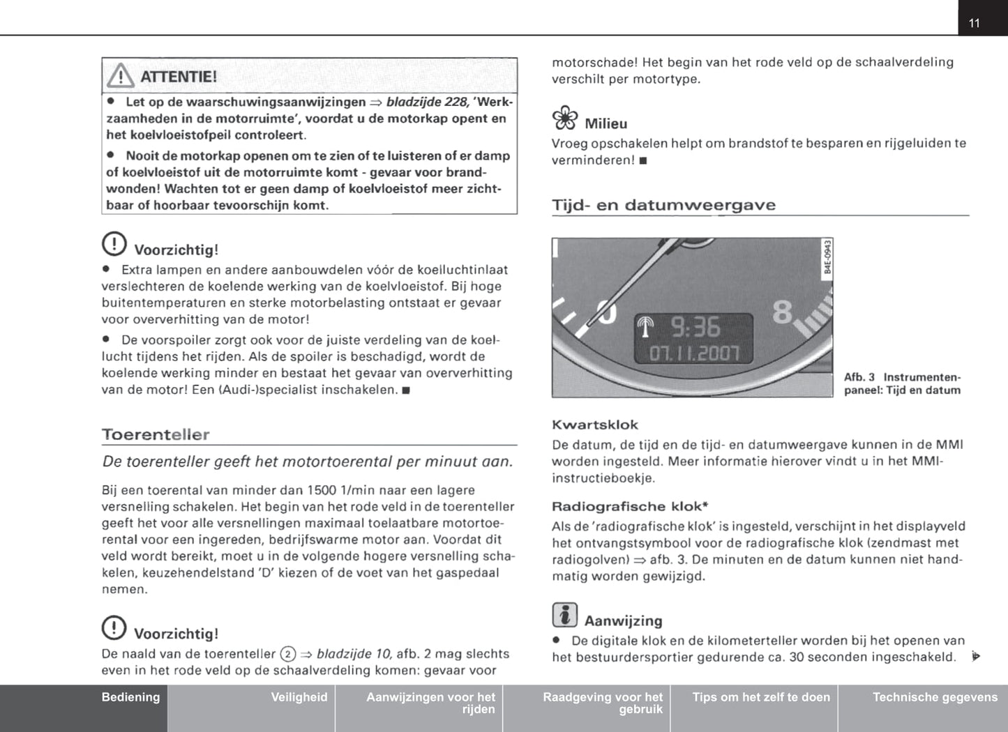 2007-2010 Audi A8 Owner's Manual | Dutch