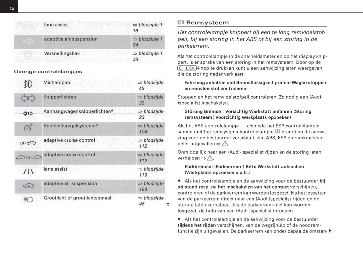 2007-2010 Audi A8 Owner's Manual | Dutch