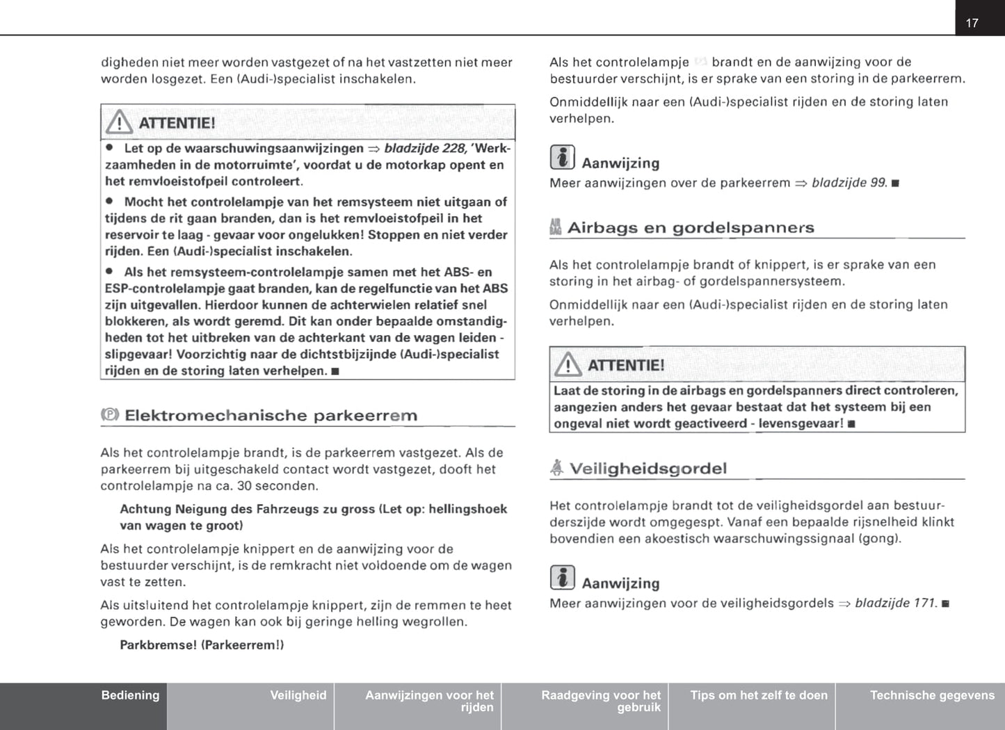 2007-2010 Audi A8 Owner's Manual | Dutch