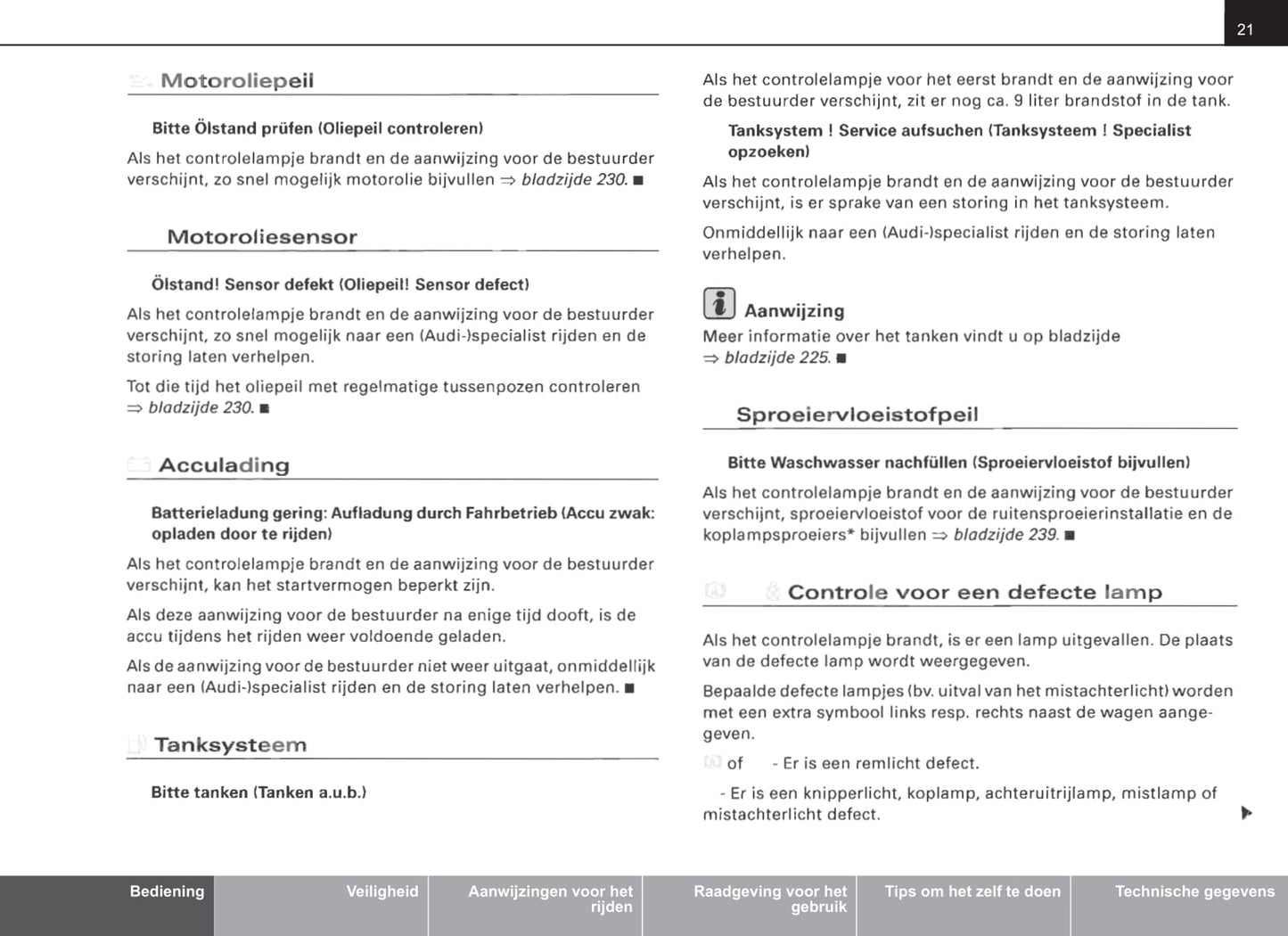 2007-2010 Audi A8 Owner's Manual | Dutch