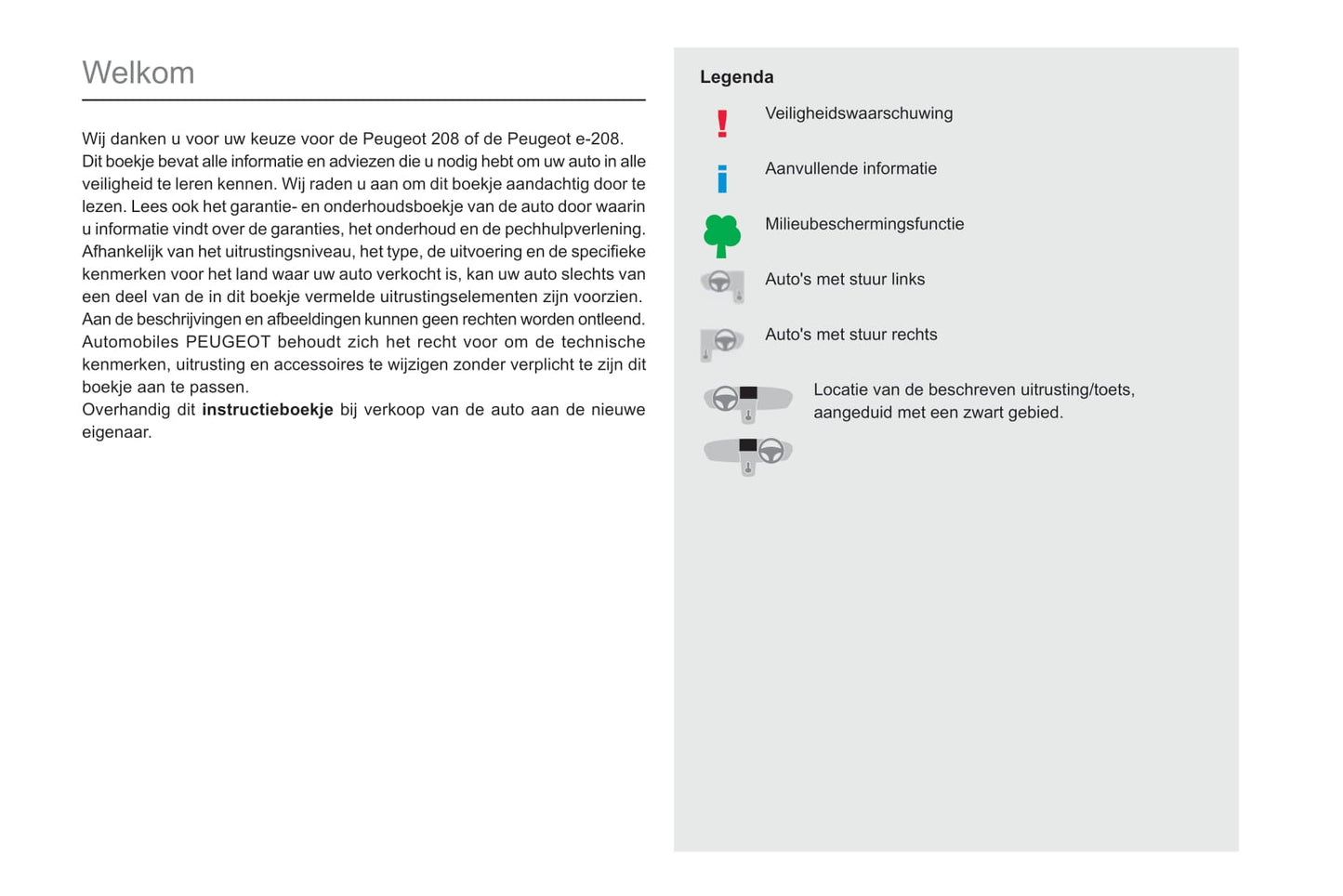 2021-2022 Peugeot 208/e-208 Gebruikershandleiding | Nederlands