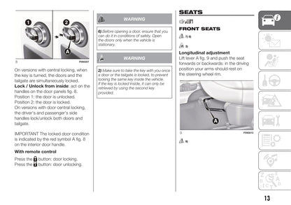 2014-2015 Fiat 500 Gebruikershandleiding | Engels