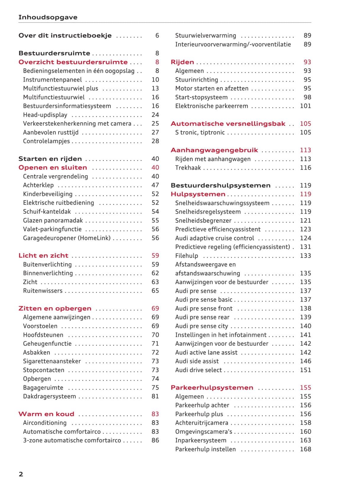 2015-2017 Audi A4 Limousine/A4 Avant Owner's Manual | Dutch