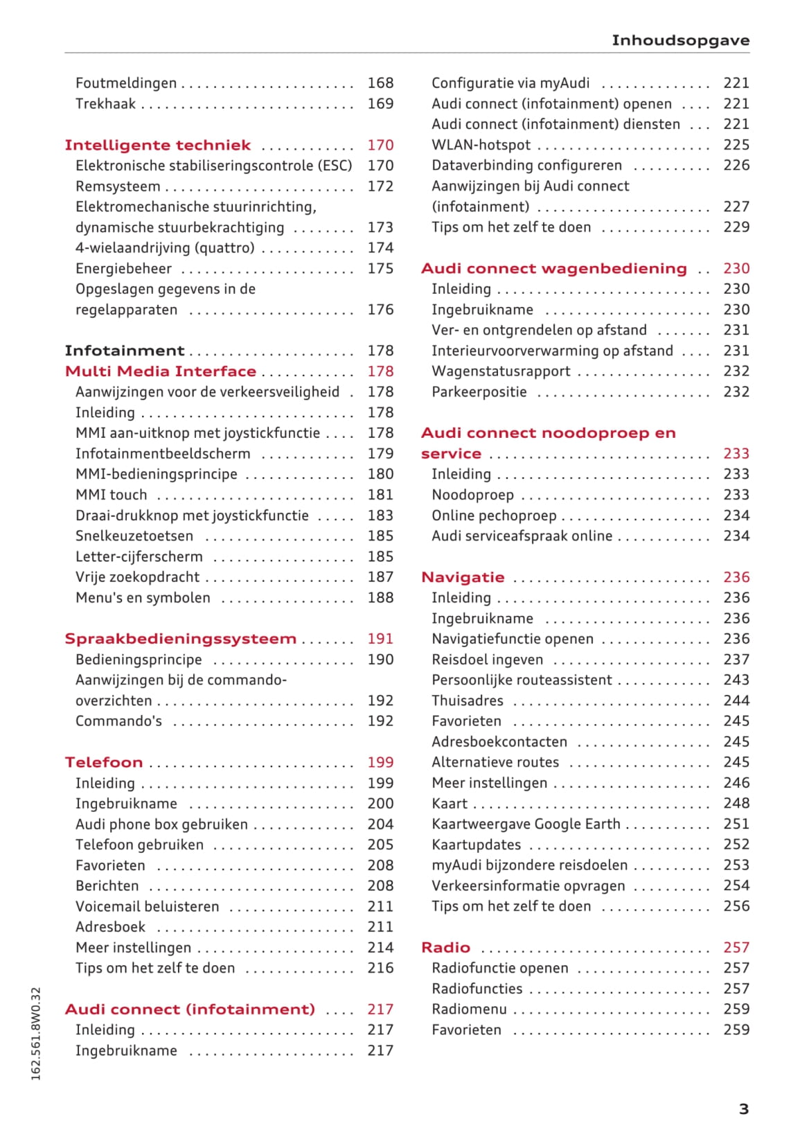 2015-2017 Audi A4 Limousine/A4 Avant Owner's Manual | Dutch