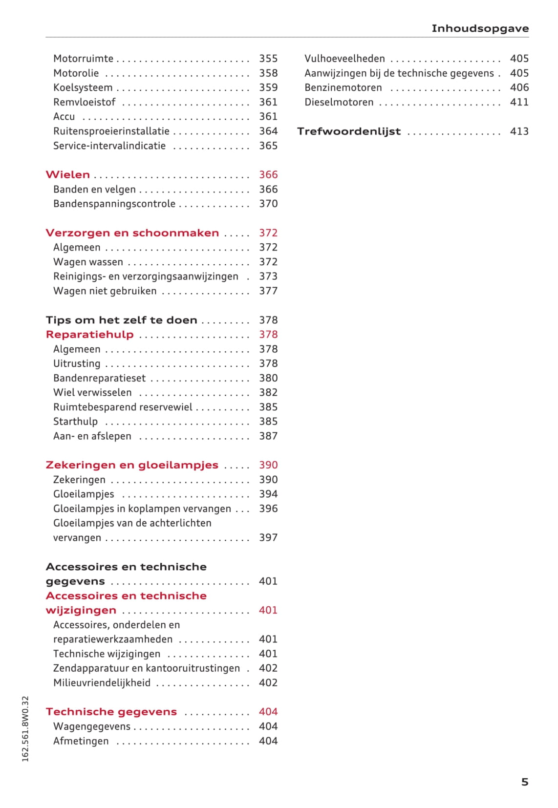 2015-2017 Audi A4 Limousine/A4 Avant Owner's Manual | Dutch