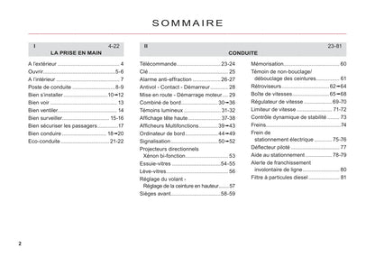 2011-2012 Citroën C6 Owner's Manual | French