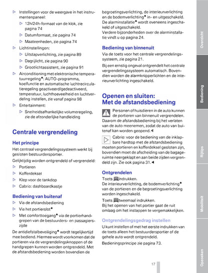 2011-2012 BMW 3 Series Coupé/3 Series Cabrio Owner's Manual | Dutch