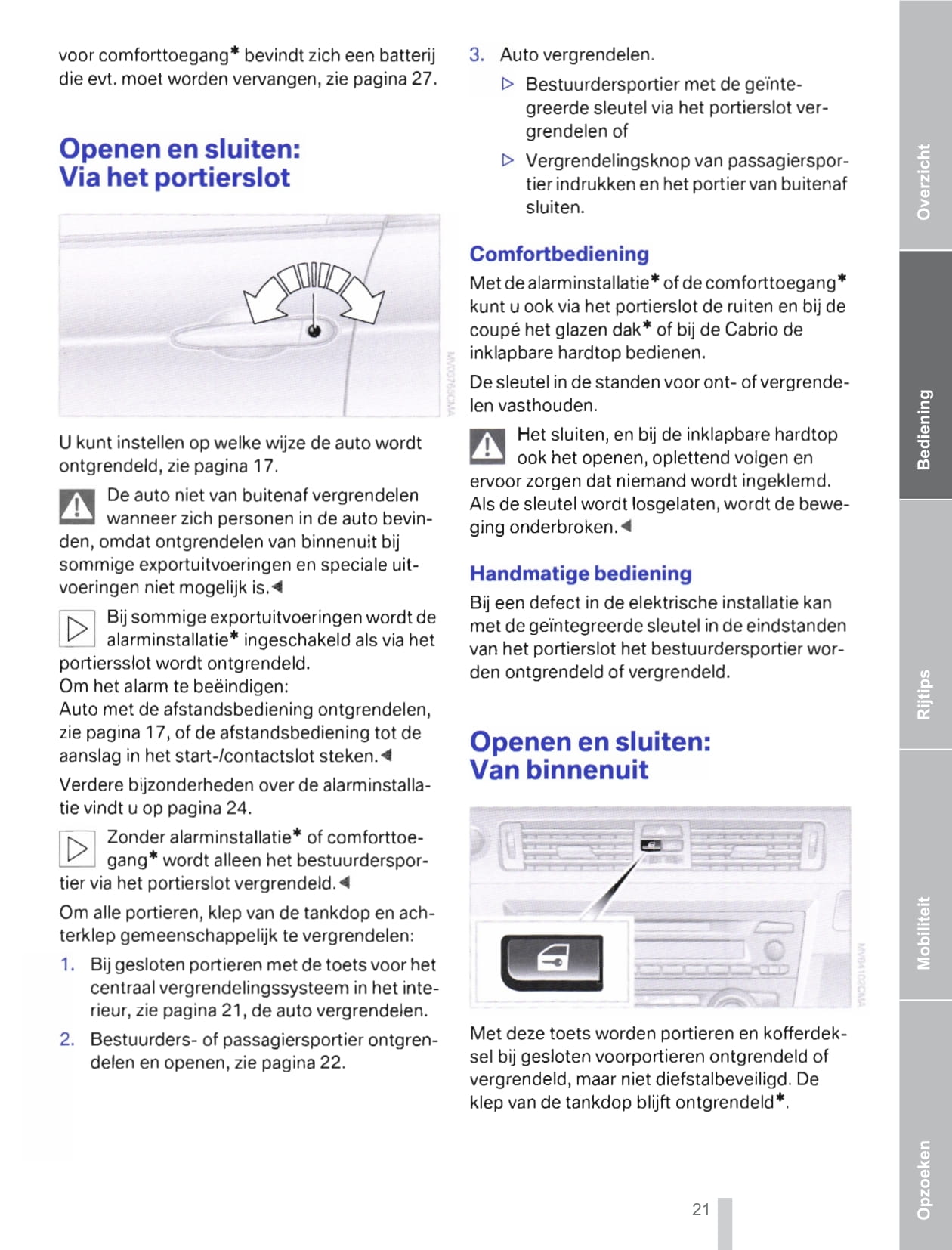 2011-2012 BMW 3 Series Coupé/3 Series Cabrio Owner's Manual | Dutch