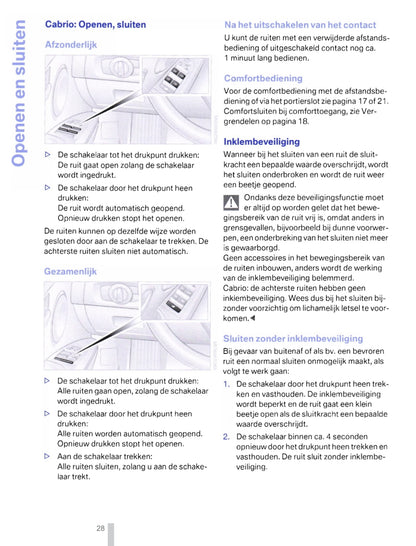 2011-2012 BMW 3 Series Coupé/3 Series Cabrio Owner's Manual | Dutch