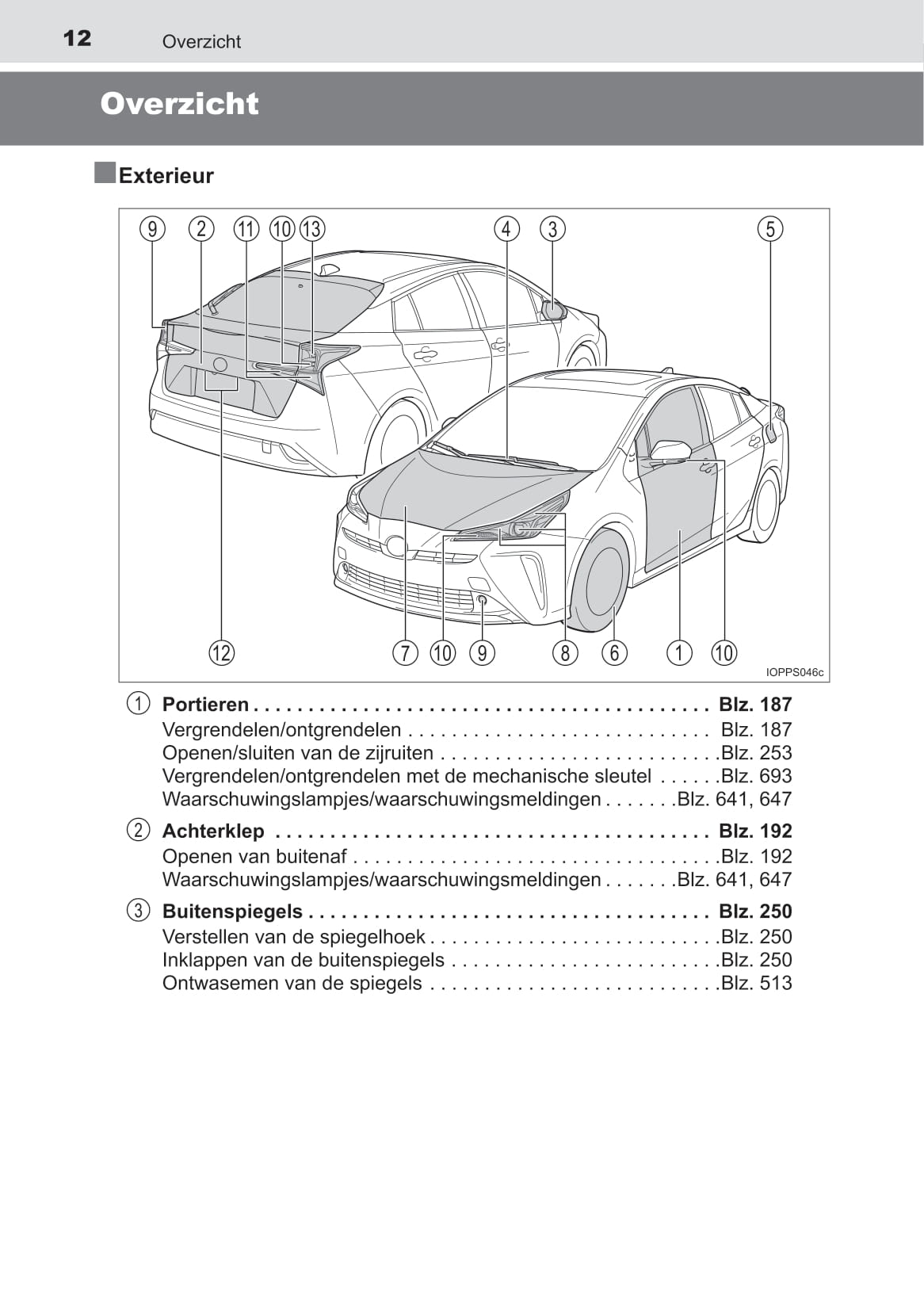 2019-2020 Toyota Prius Owner's Manual | Dutch