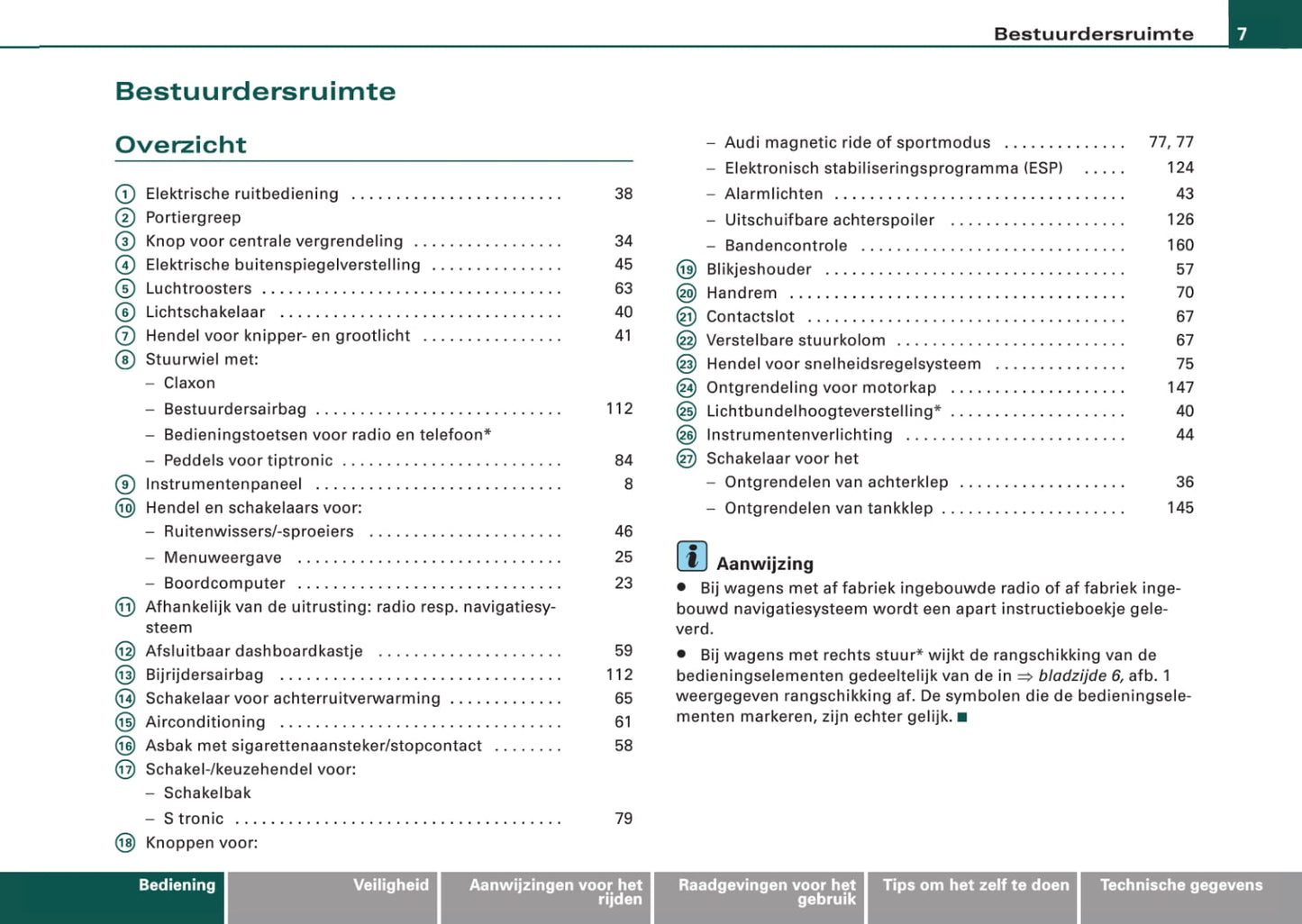 2006-2010 Audi TT Coupé/TTS Coupé/TT RS Coupé Owner's Manual | Dutch