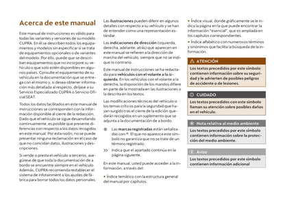 2021-2022 Cupra Ateca Owner's Manual | Spanish