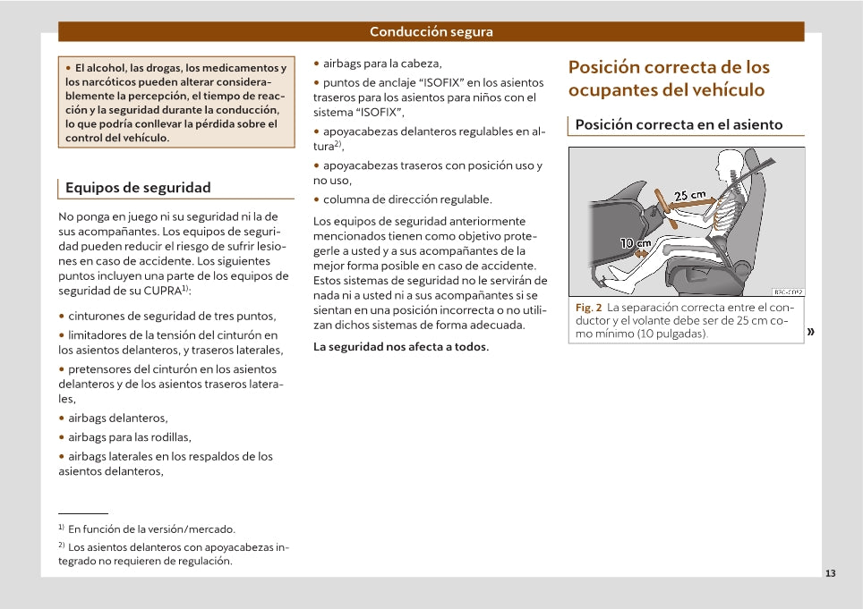 2021-2022 Cupra Ateca Owner's Manual | Spanish