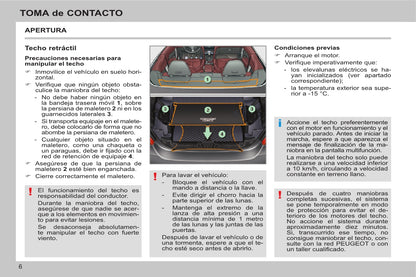 2013-2014 Peugeot 308 CC Manuel du propriétaire | Espagnol