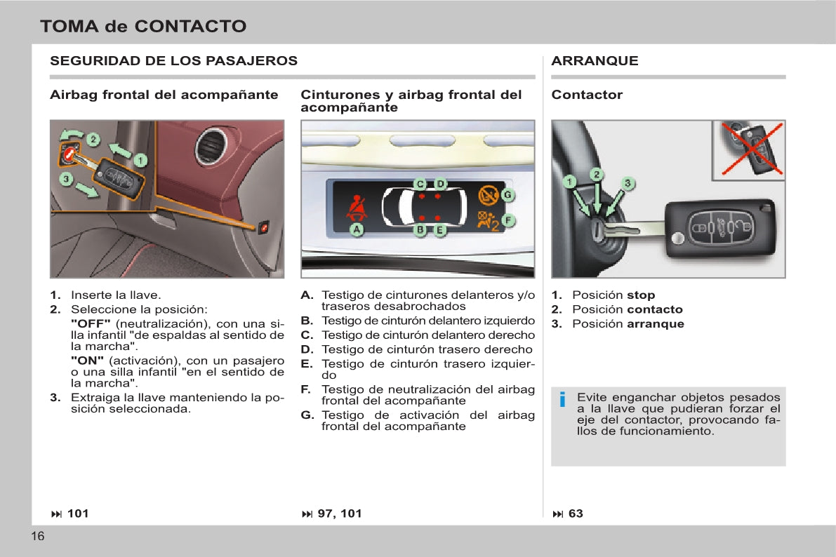 2013-2014 Peugeot 308 CC Manuel du propriétaire | Espagnol