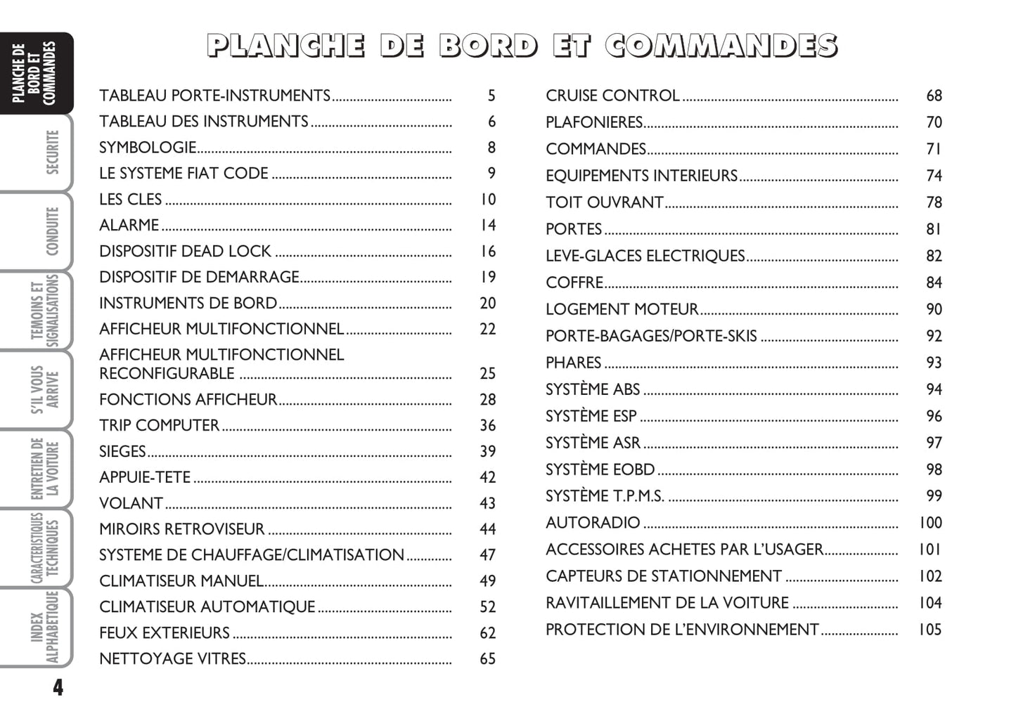 2008-2011 Fiat Croma Manuel du propriétaire | Français