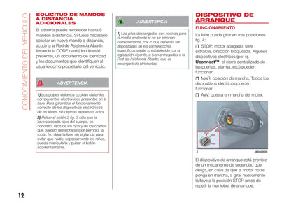 2016-2020 Abarth 595 Gebruikershandleiding | Spaans