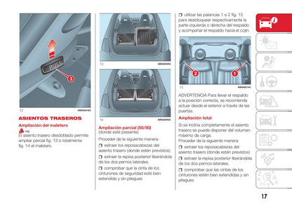 2016-2020 Abarth 595 Gebruikershandleiding | Spaans