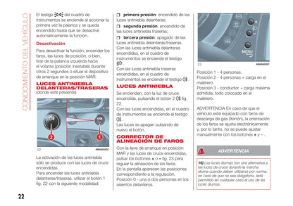 2016-2020 Abarth 595 Gebruikershandleiding | Spaans