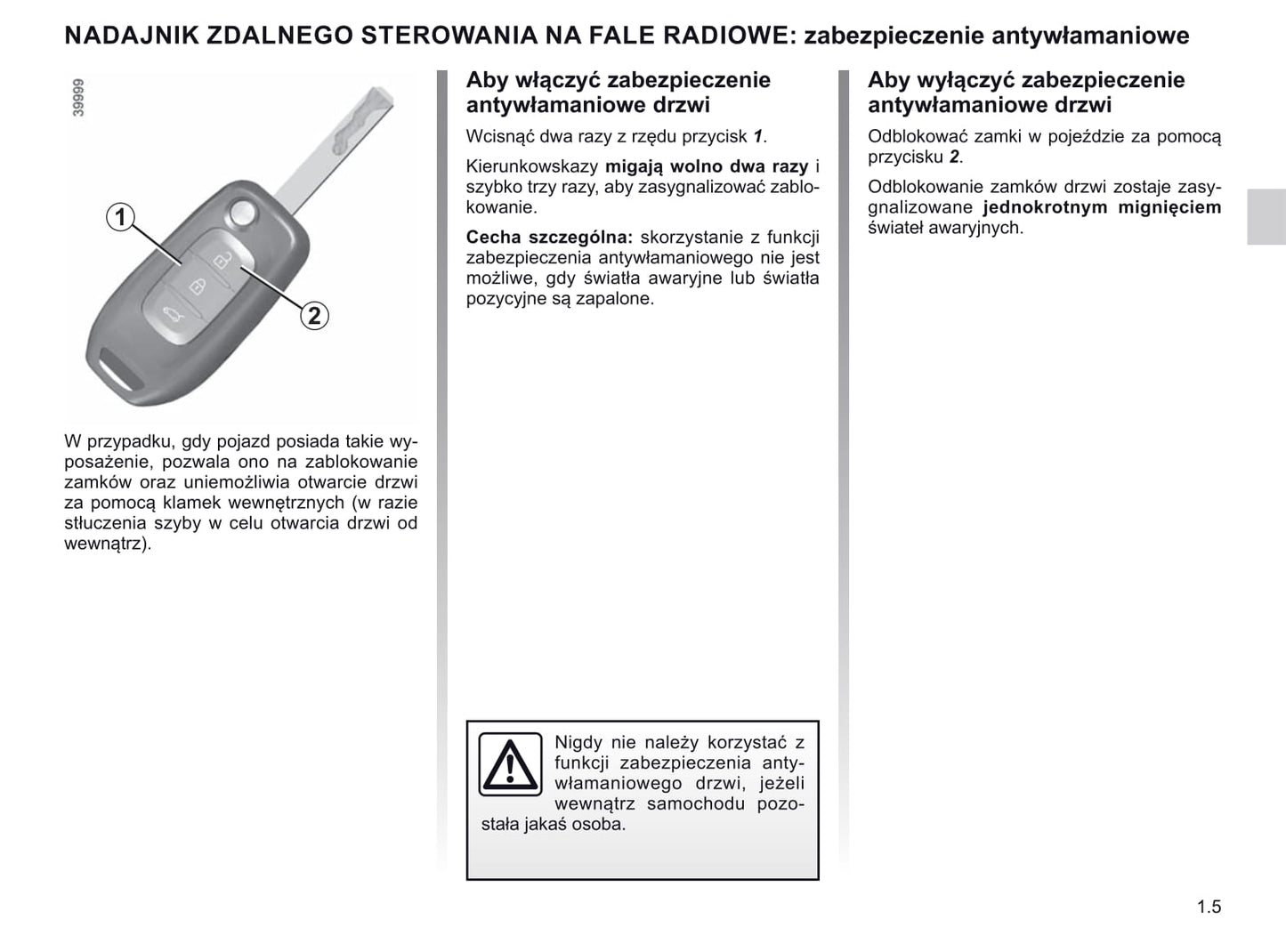 2019-2020 Renault Kadjar Owner's Manual | Polish