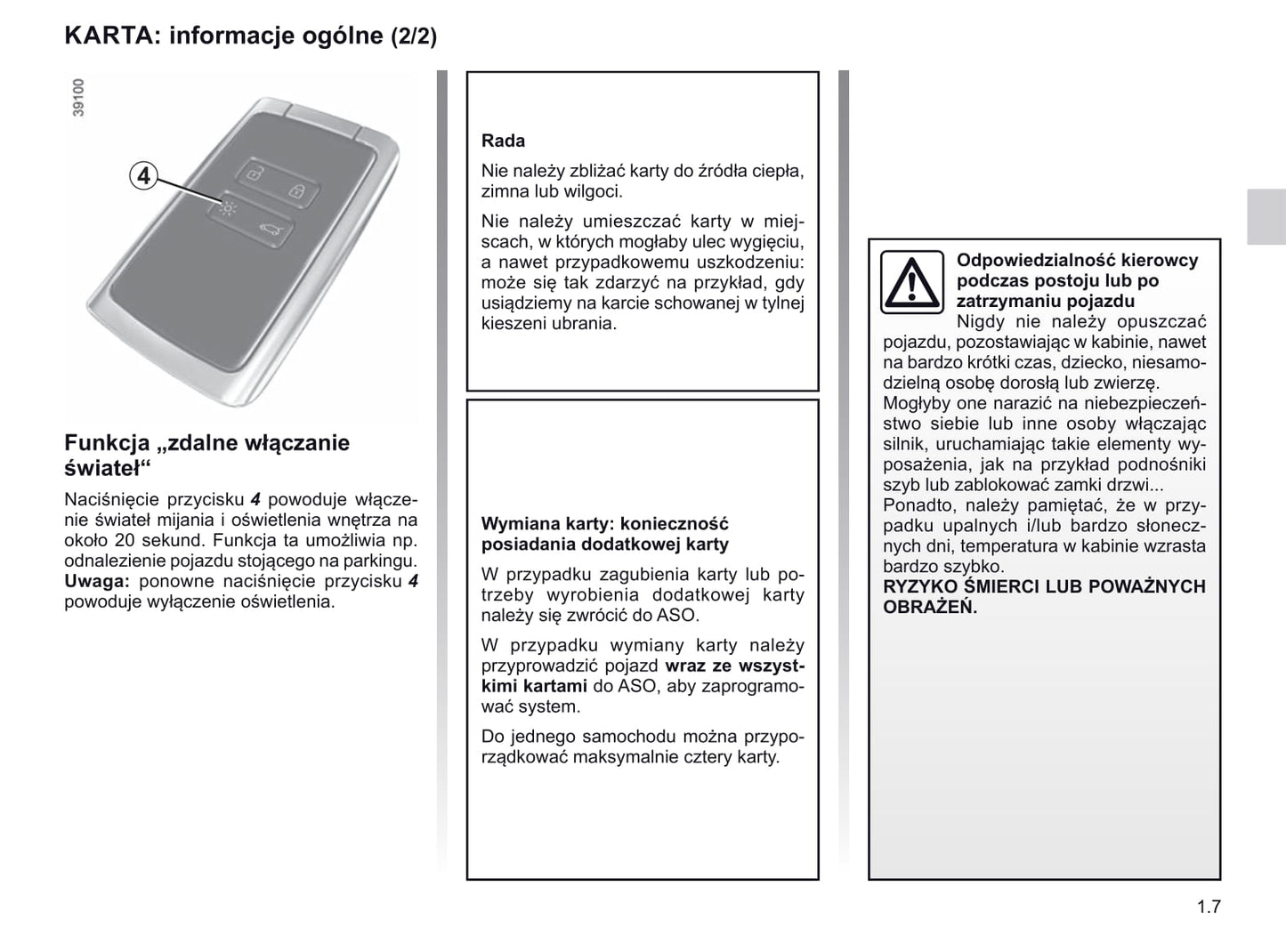 2019-2020 Renault Kadjar Owner's Manual | Polish