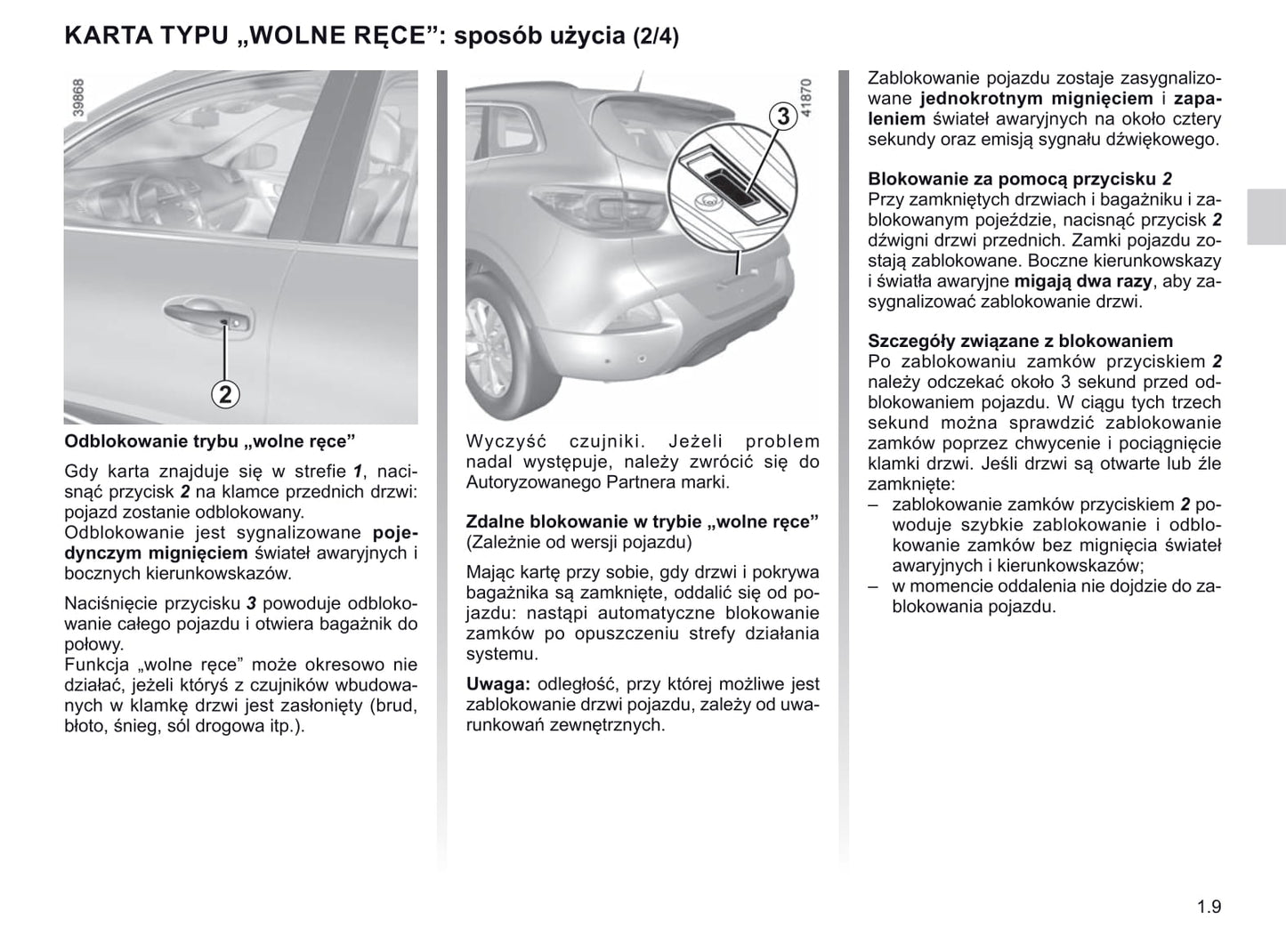 2019-2020 Renault Kadjar Owner's Manual | Polish