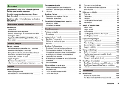 2017-2021 Skoda Kodiaq Bedienungsanleitung | Französisch