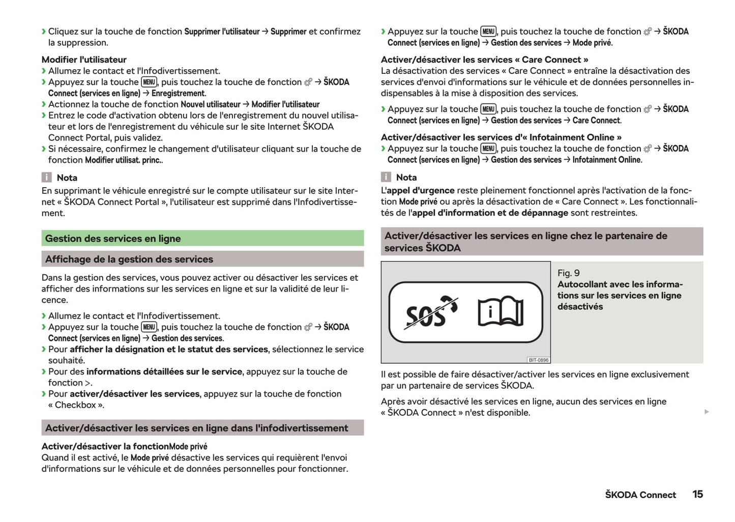 2017-2021 Skoda Kodiaq Bedienungsanleitung | Französisch