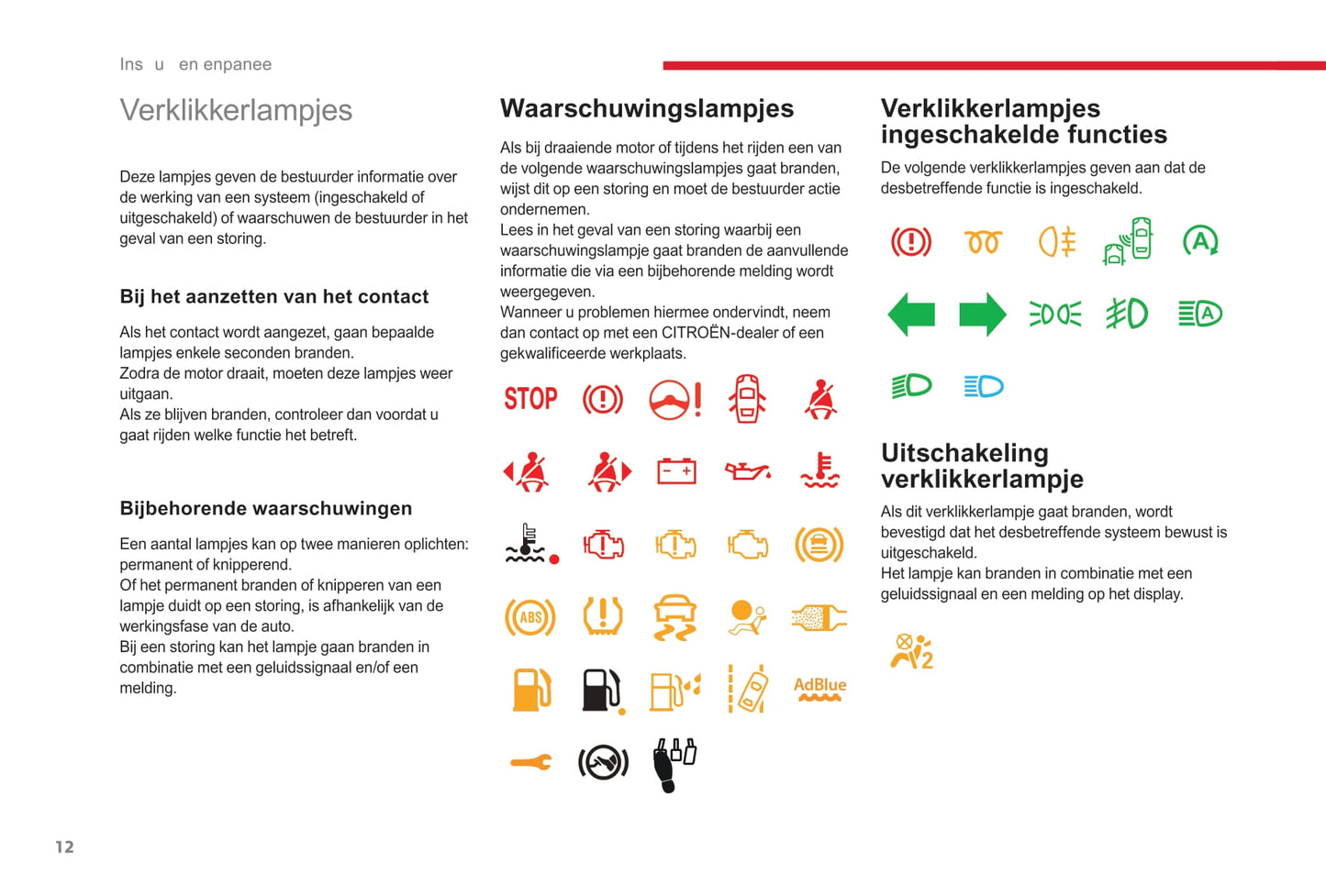 2017-2019 Citroën C3 Owner's Manual | Dutch