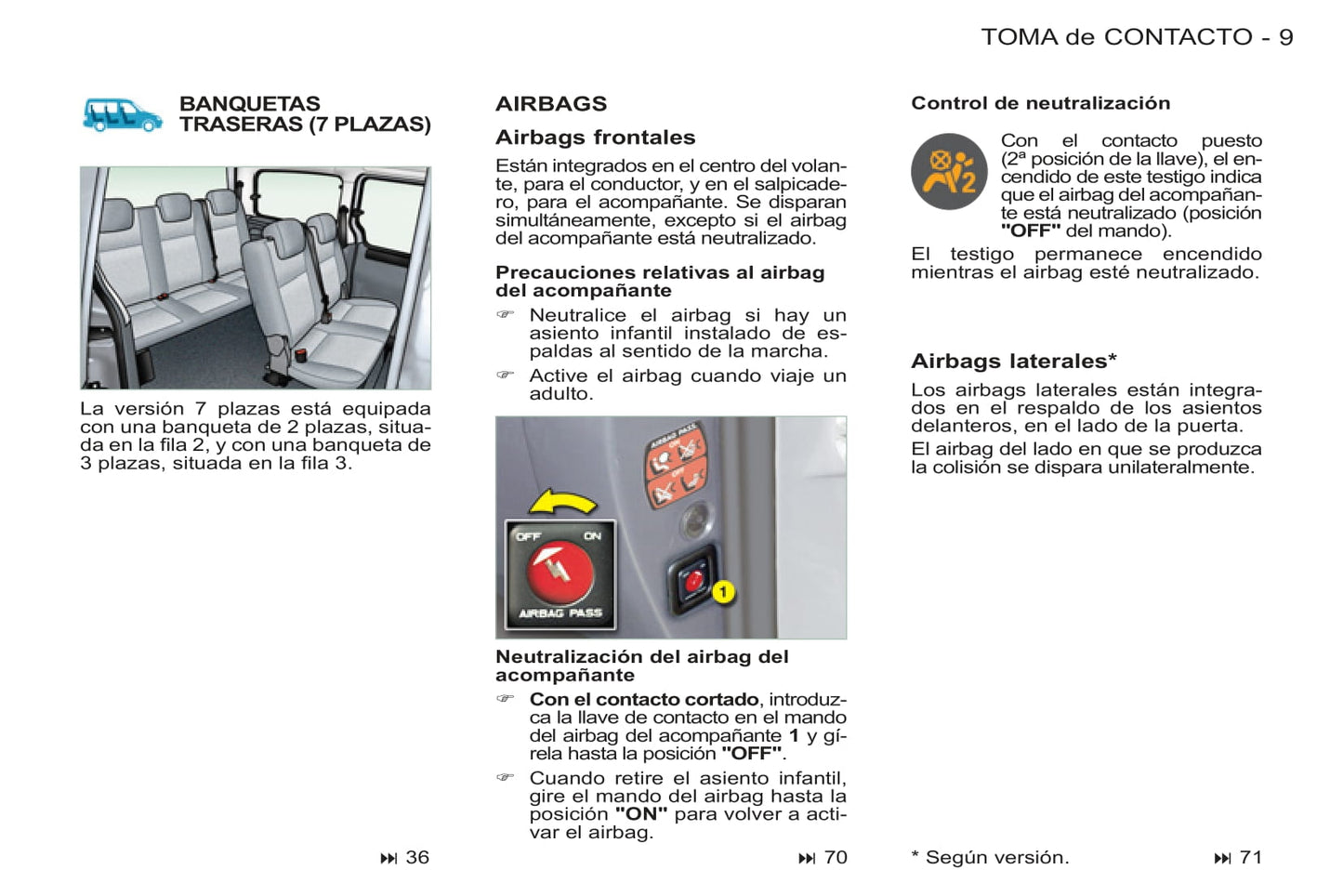 2011-2012 Peugeot Partner Origin Gebruikershandleiding | Spaans