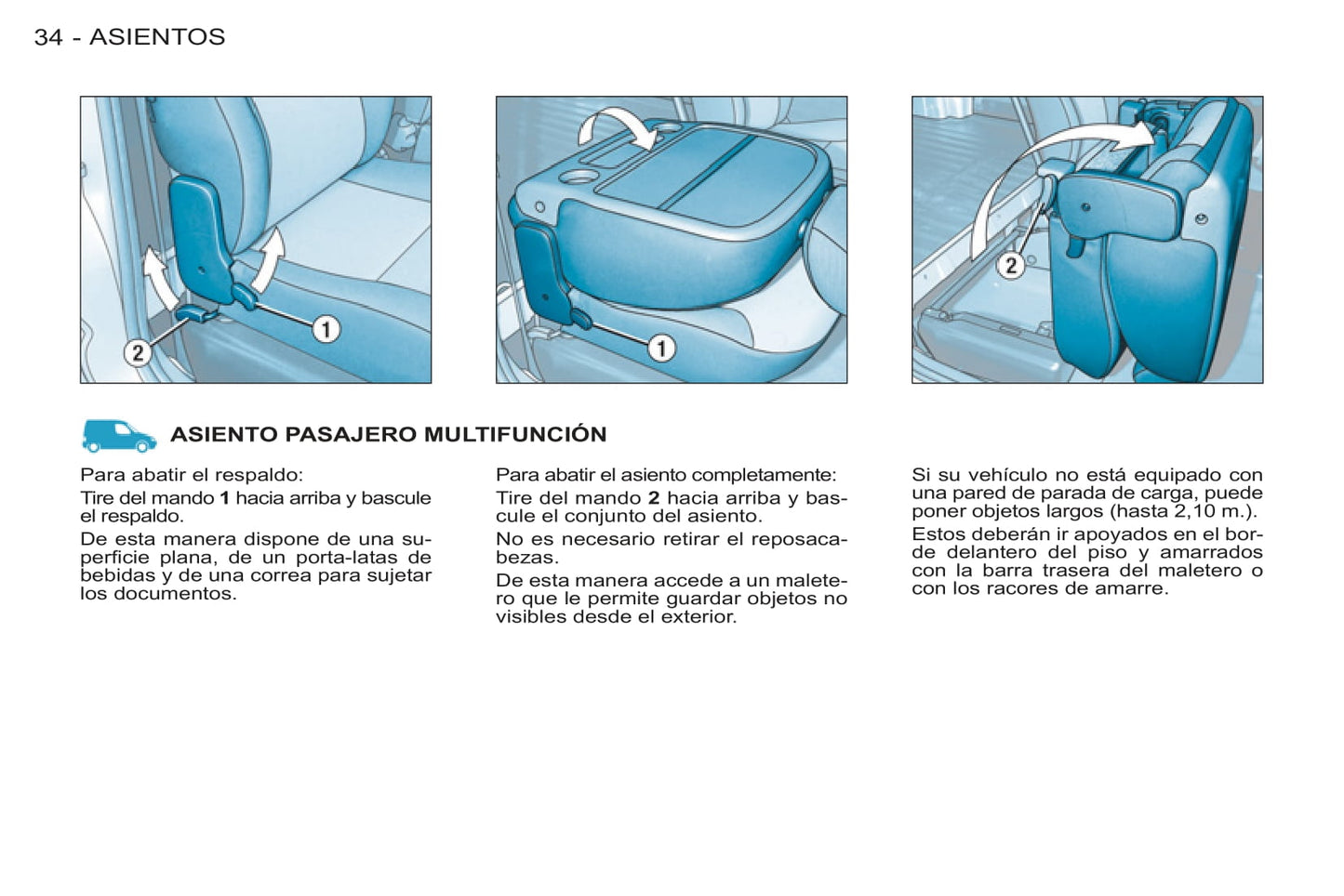 2011-2012 Peugeot Partner Origin Gebruikershandleiding | Spaans