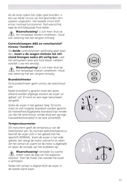 1995-2000 Ford Escort Gebruikershandleiding | Nederlands