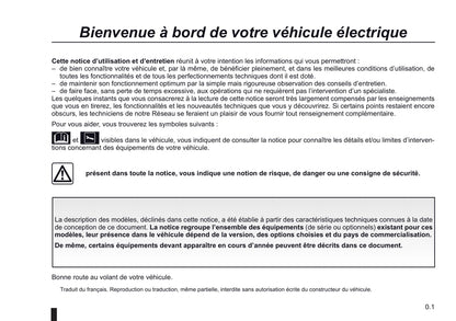 2018-2019 Renault Zoe Owner's Manual | French