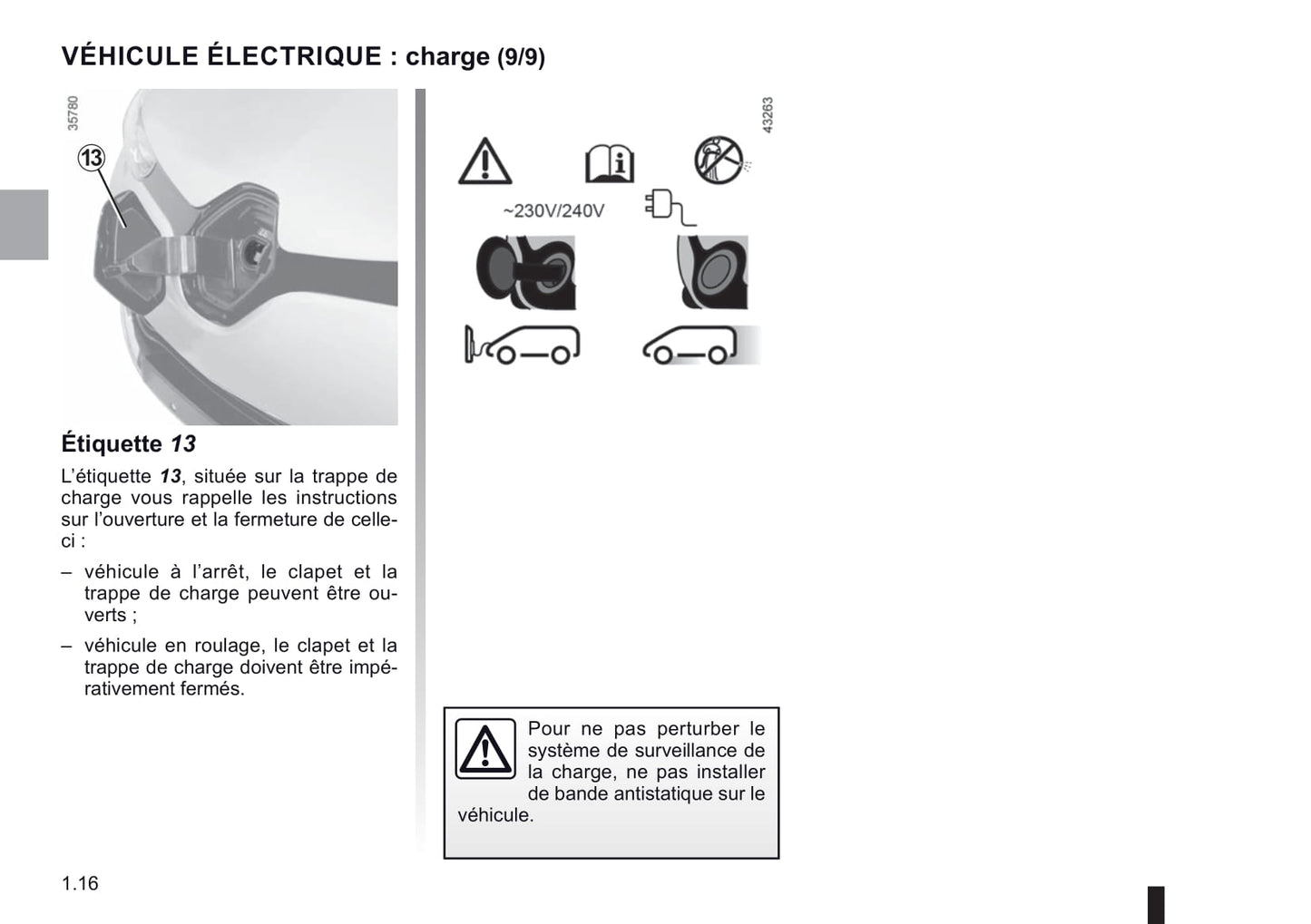 2018-2019 Renault Zoe Owner's Manual | French