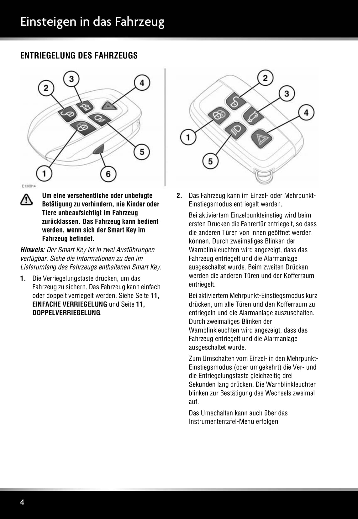 2011-2012 Jaguar XJ Owner's Manual | German