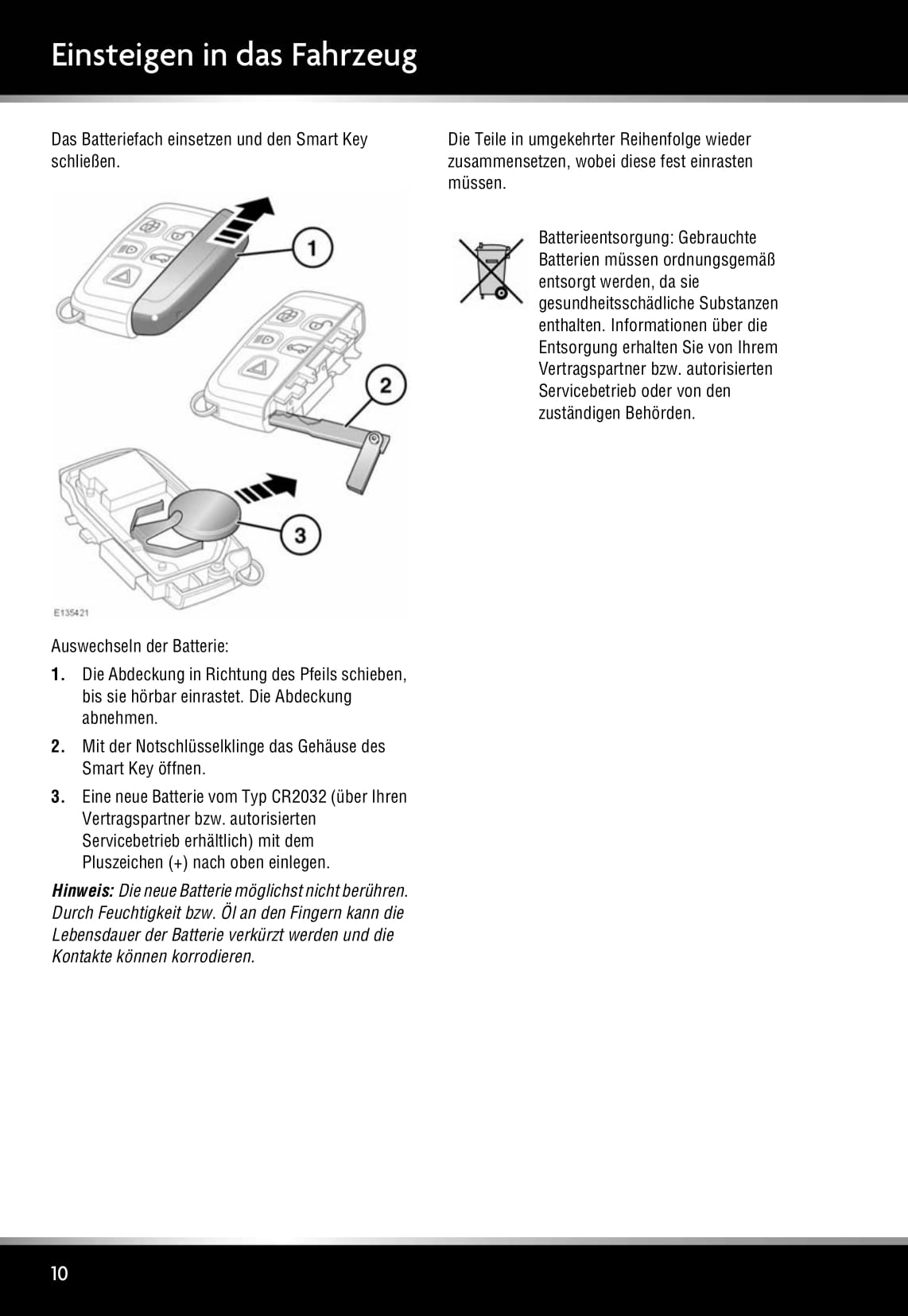 2011-2012 Jaguar XJ Owner's Manual | German