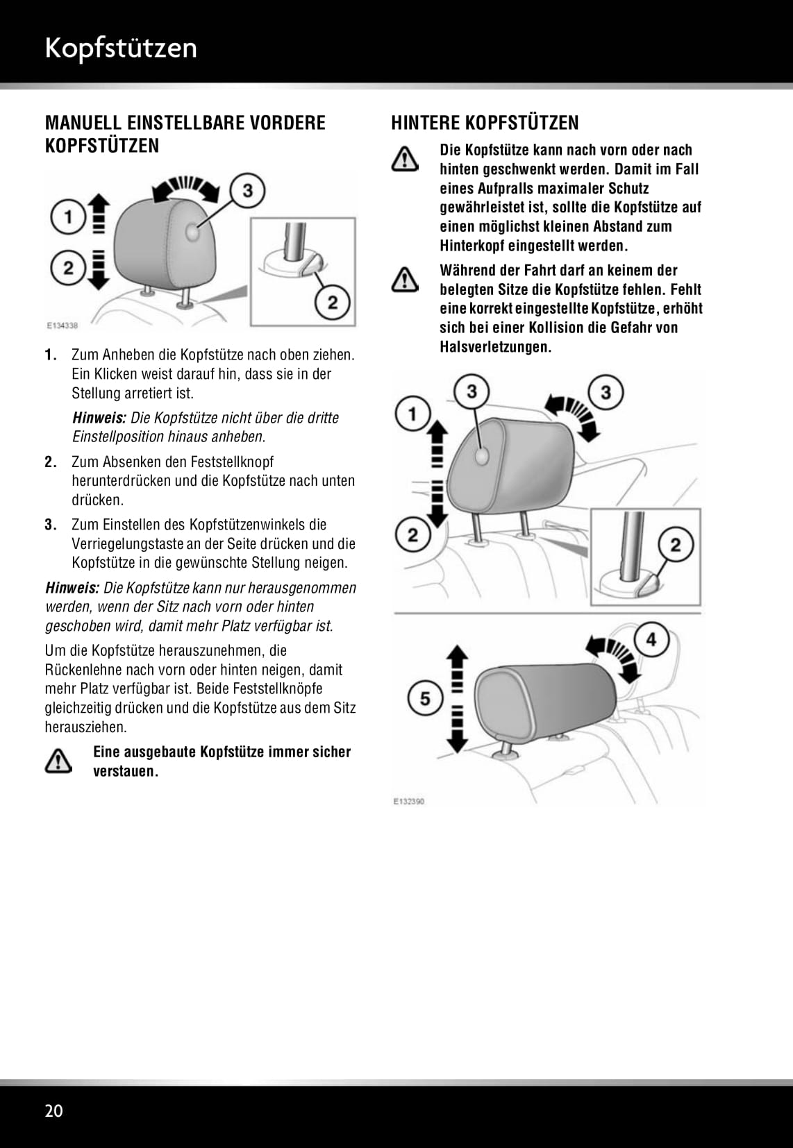 2011-2012 Jaguar XJ Owner's Manual | German