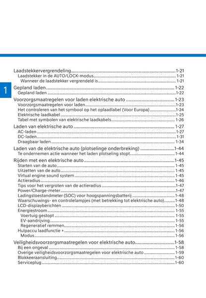 2021-2022 Hyundai Kona Electric Bedienungsanleitung | Niederländisch